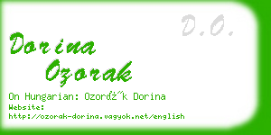 dorina ozorak business card